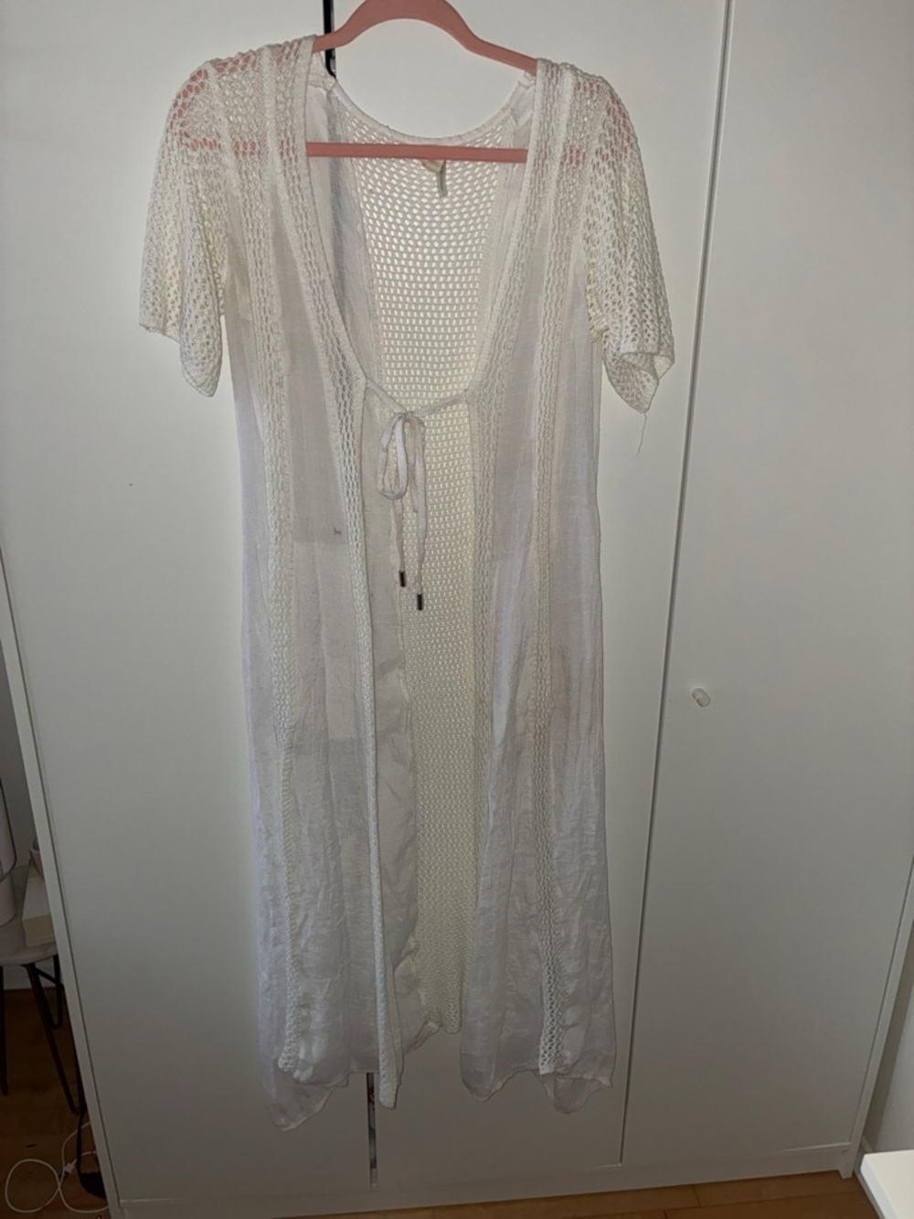 Women’s White Crochet Beach Cover-Up